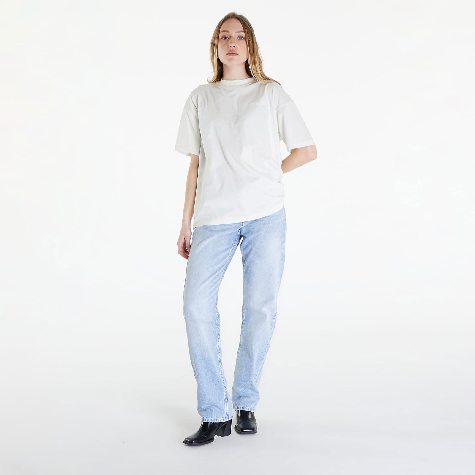 Jeans Embroidered Slogan T-Shirt Icicle