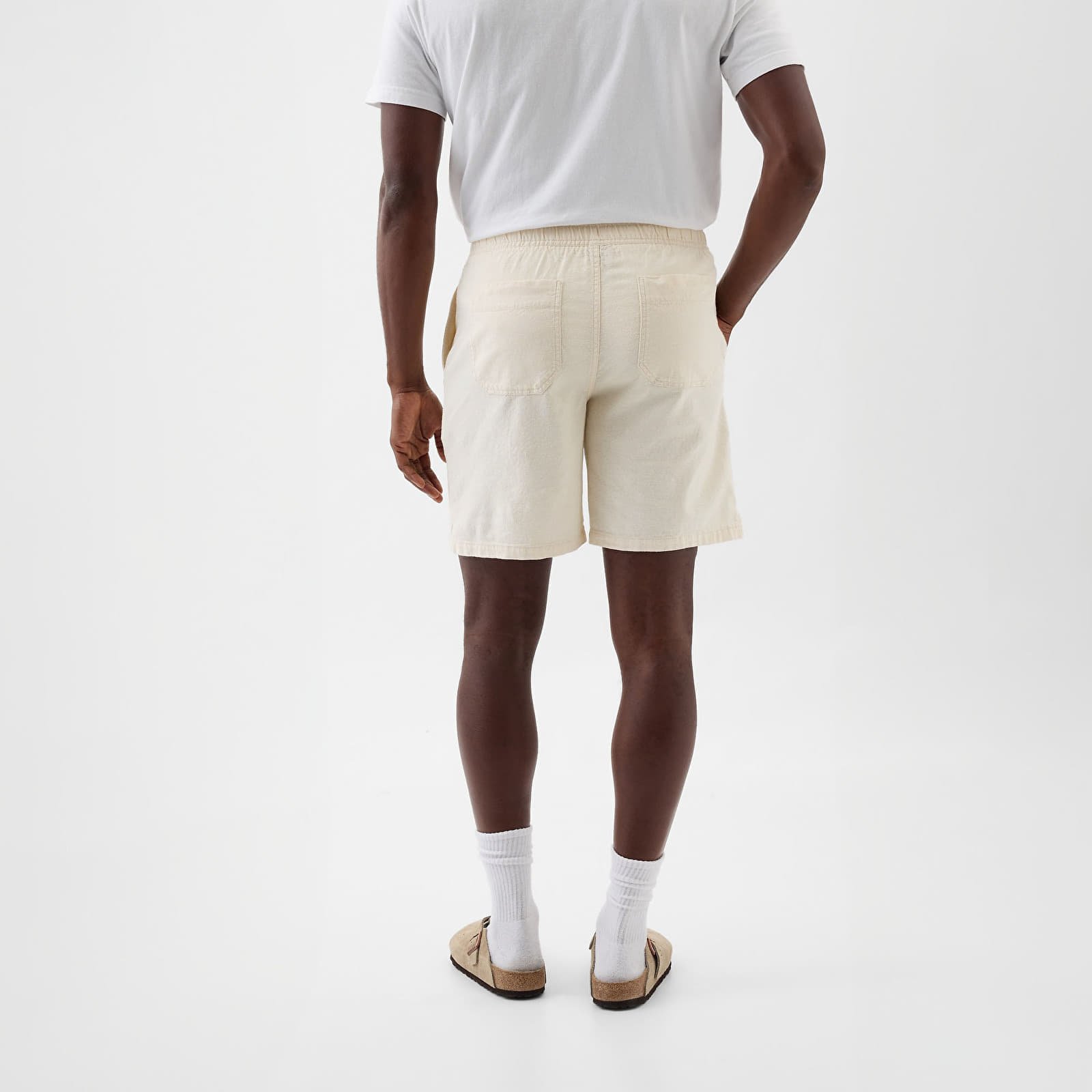 8 Inch Linen Cotton Easy Shorts Chino