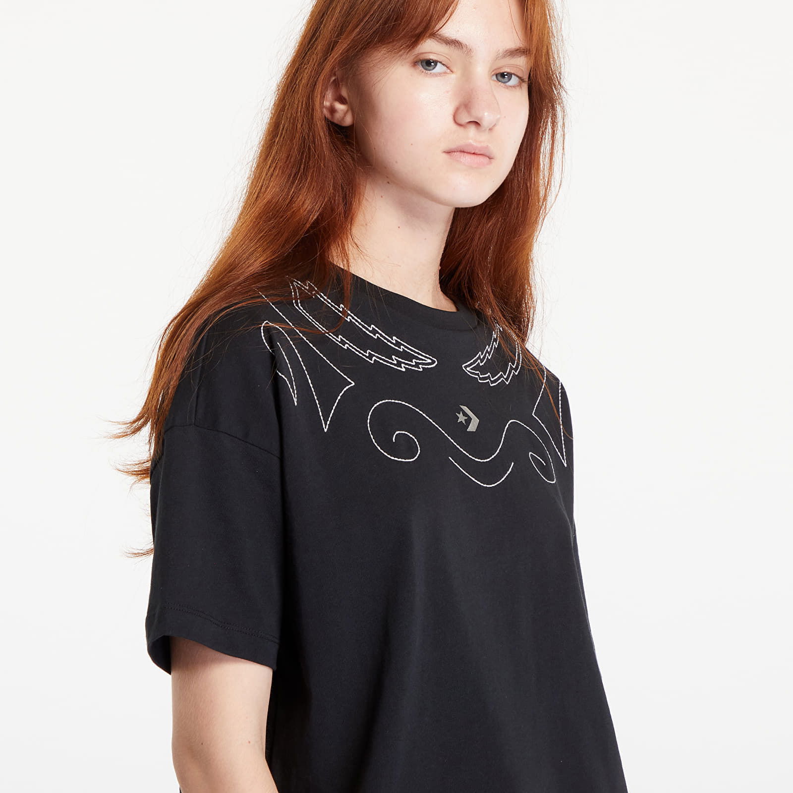 Proud To Be Oversized Cropped T-Shirt Black