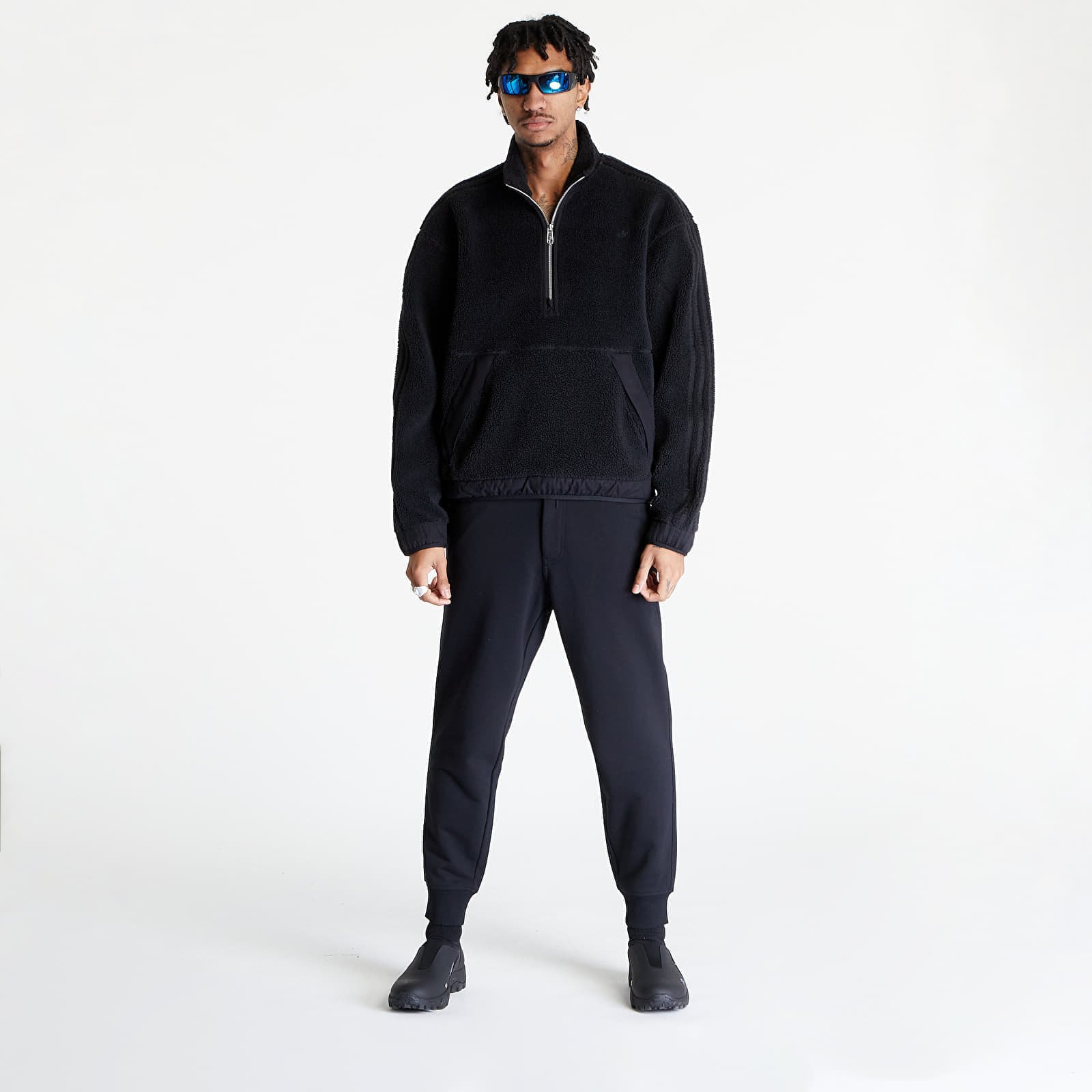 French Terry Cuffed Joggers Pants Black