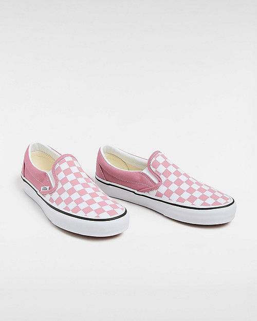 Classic Slip-on Checkerboard Shoes (foxglove) Unisex Pink, Size 2.5