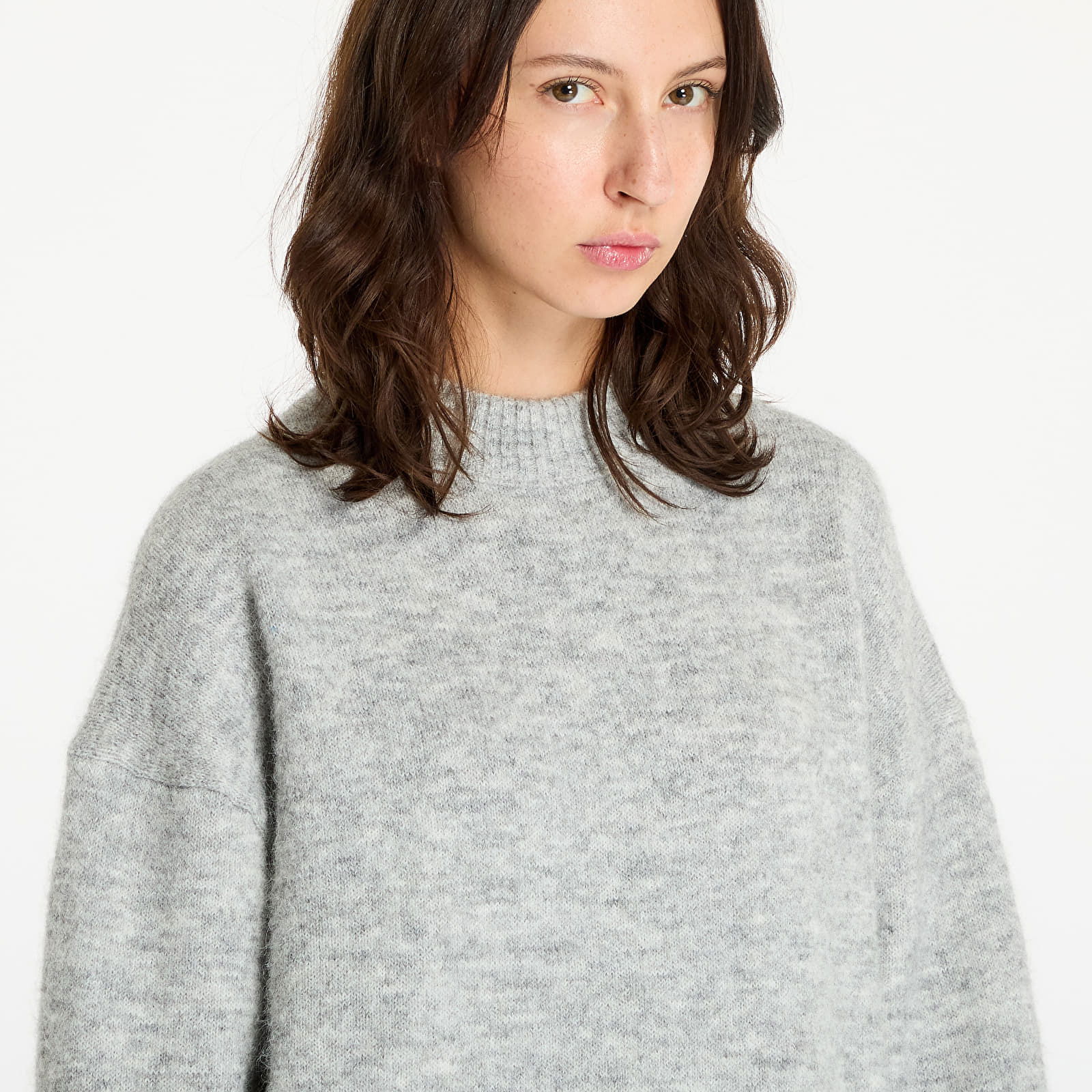 Textured Loose Sweater Gray