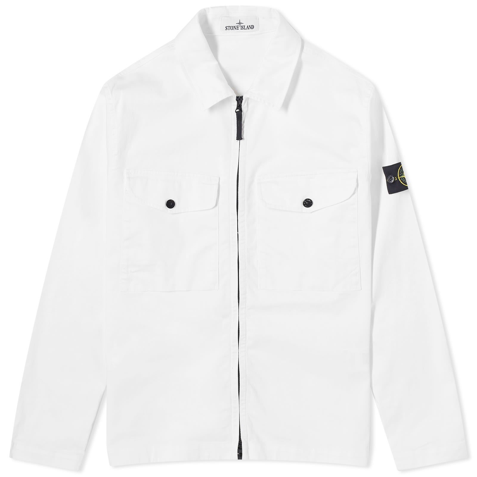 Stretch Cotton Double Pocket Shirt Jacket