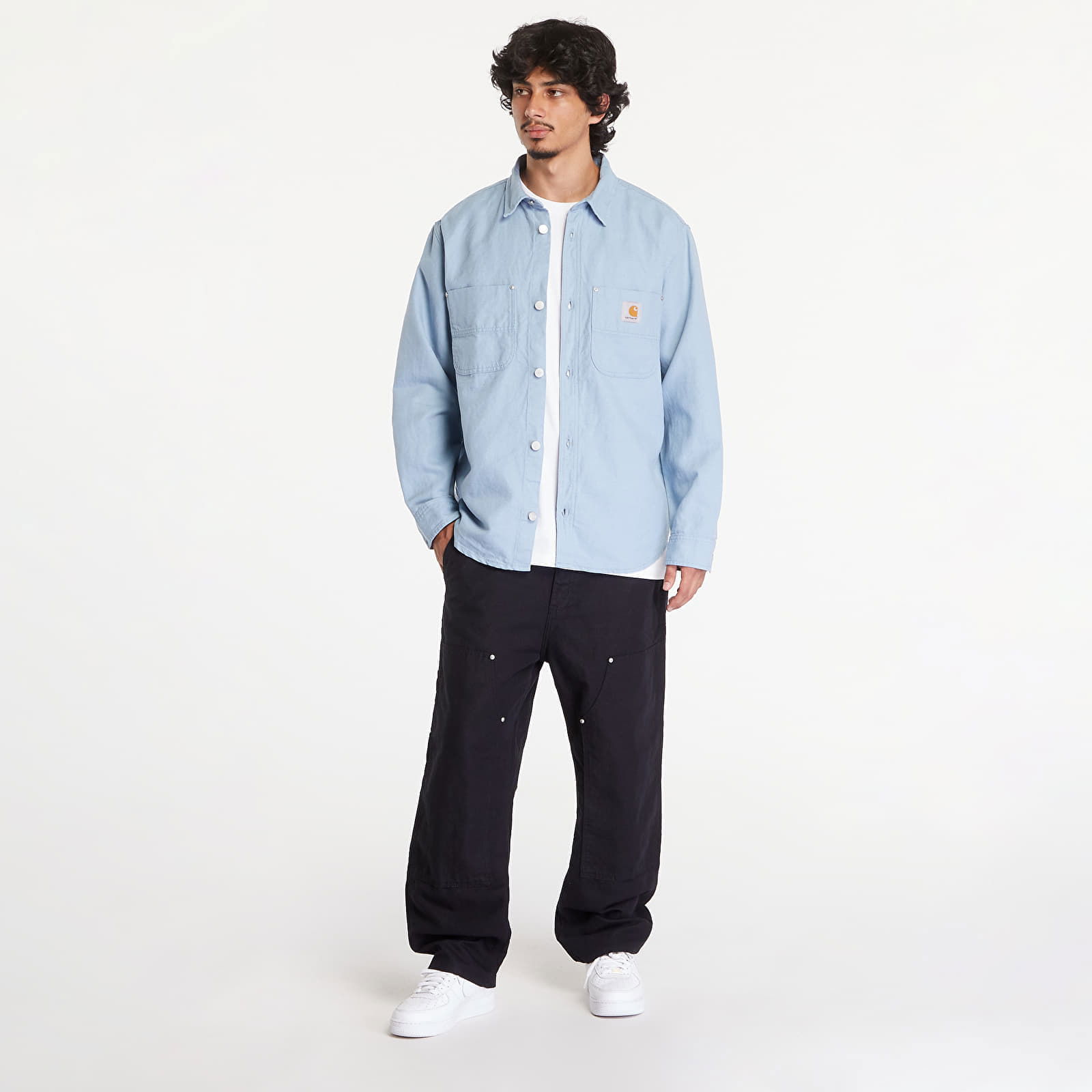 Walter Shirt Jacket UNISEX Misty Sky Rinsed