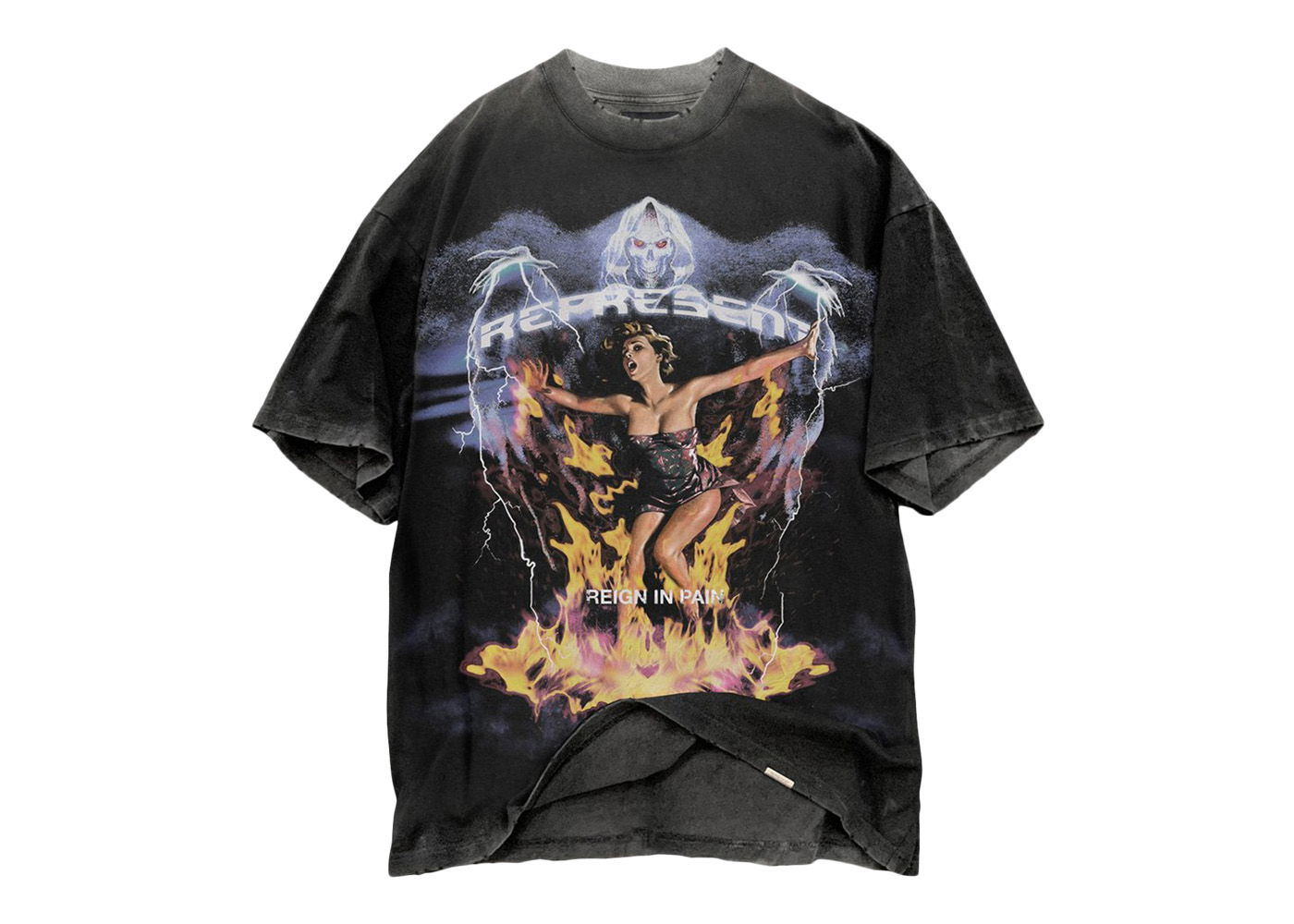 Represent Spirit Reaper Reign In Pain T-Shirt Vintage Black