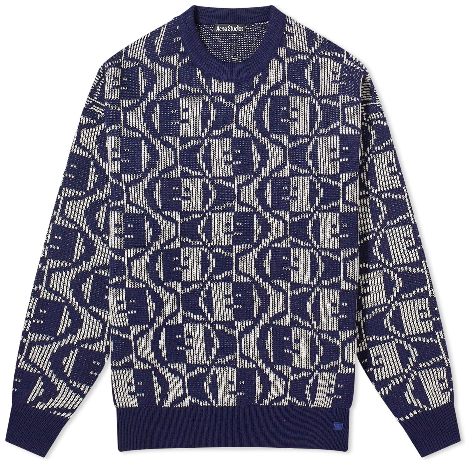 Katch 2 Tone Face Jumper "Navy/Oatmeal Melange"