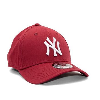 New Era 39THIRTY MLB League Essential New York Yankees Cardinal / White M/L 60424676
