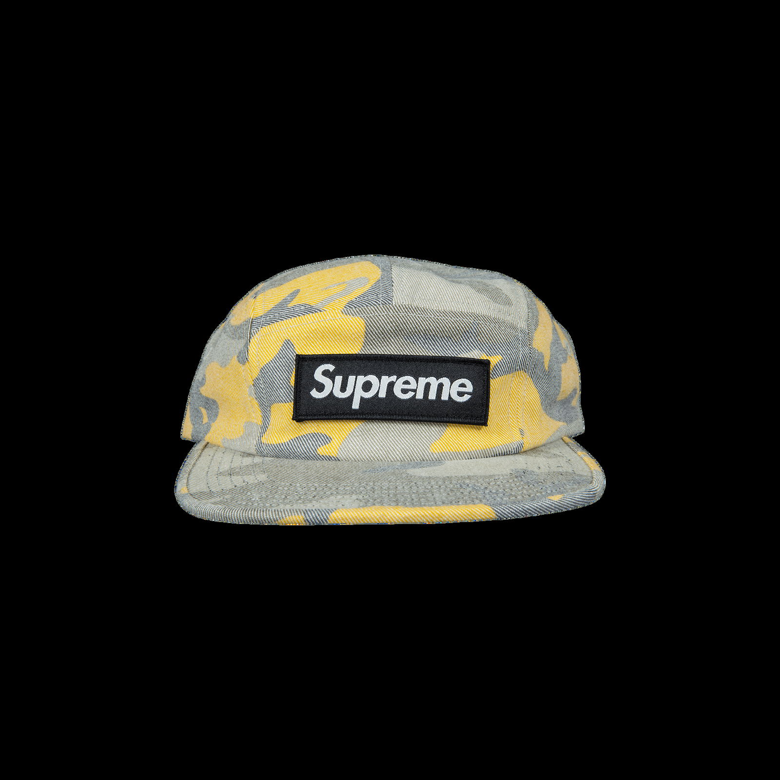 Kšiltovka Supreme Washed Out Camo Camp Cap SS19H18 YELLOW | FLEXDOG