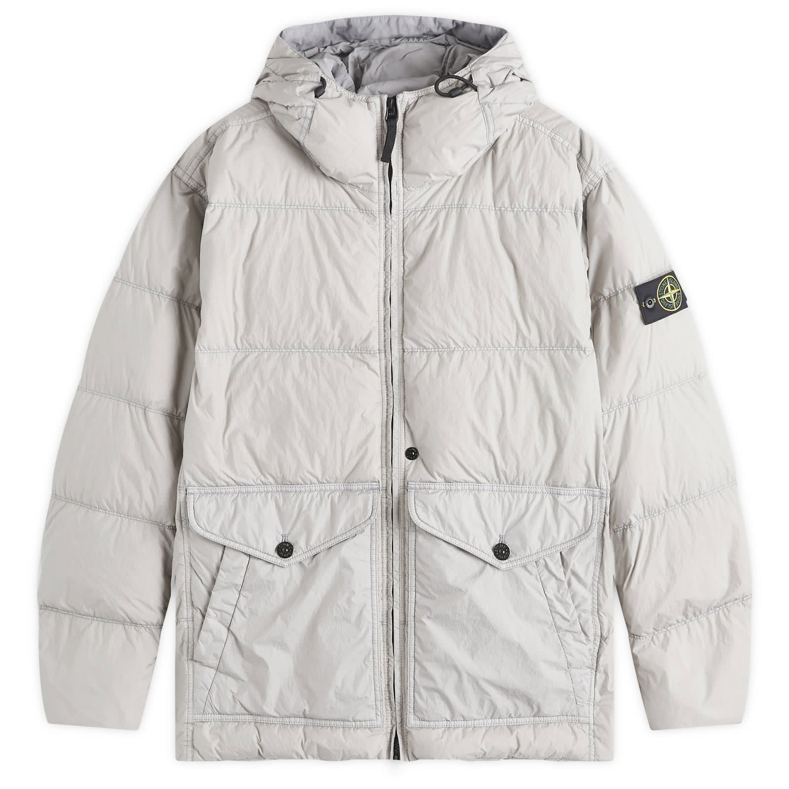 Crinkle Reps Hooded Down Jacket