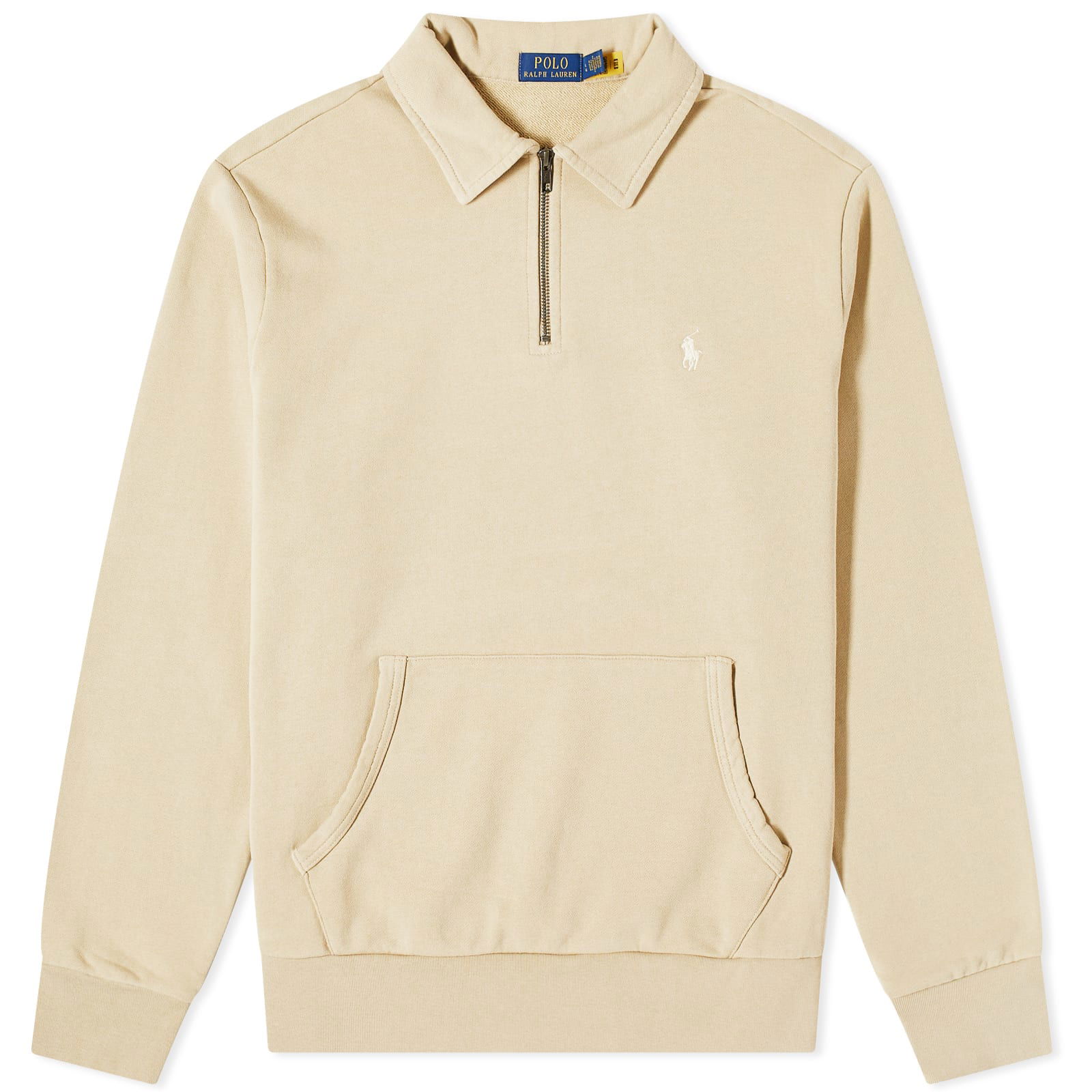 Polo Ralph Lauren Men's Loopback Half Zip Sweat Costal Beige