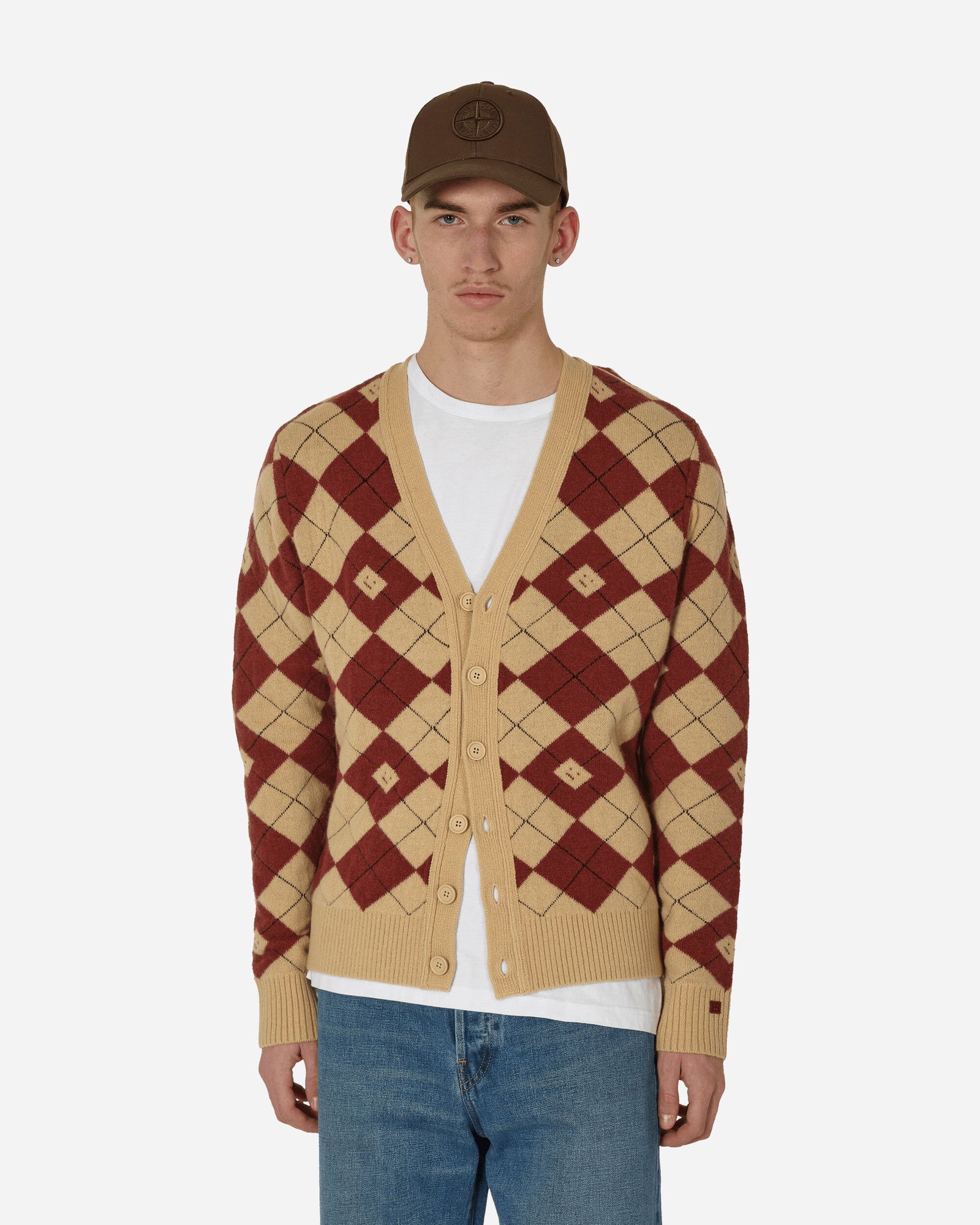 Kwanny Argyle Face Cardigan