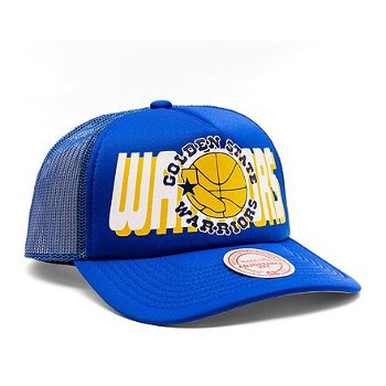 Mitchell & Ness NBA Billboard Trucker Snapback Hwc Golden State Warriors Blue HHSS5152-GSWYYPPPBLUE