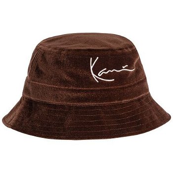 Karl Kani Signature Velvet Bucket Hat KA213-011-1 Dark Brown 7015368