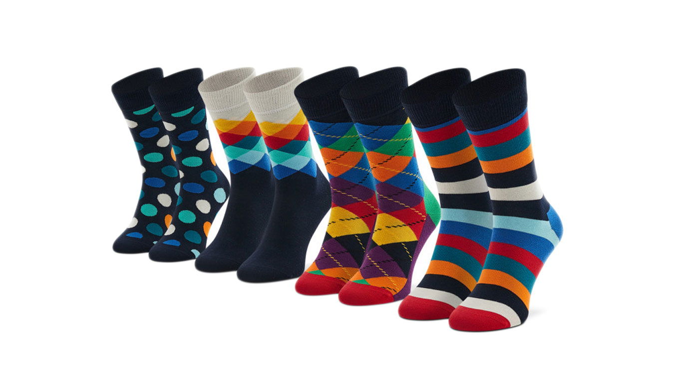 4-Pack Multi-color Socks Gift Set