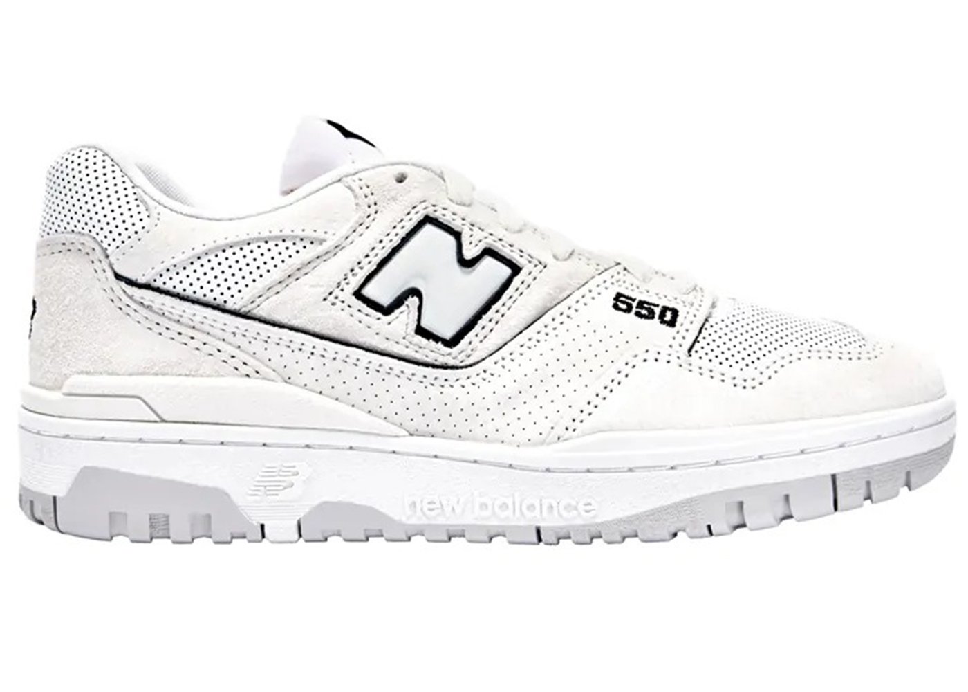 550 White Perforated Leather