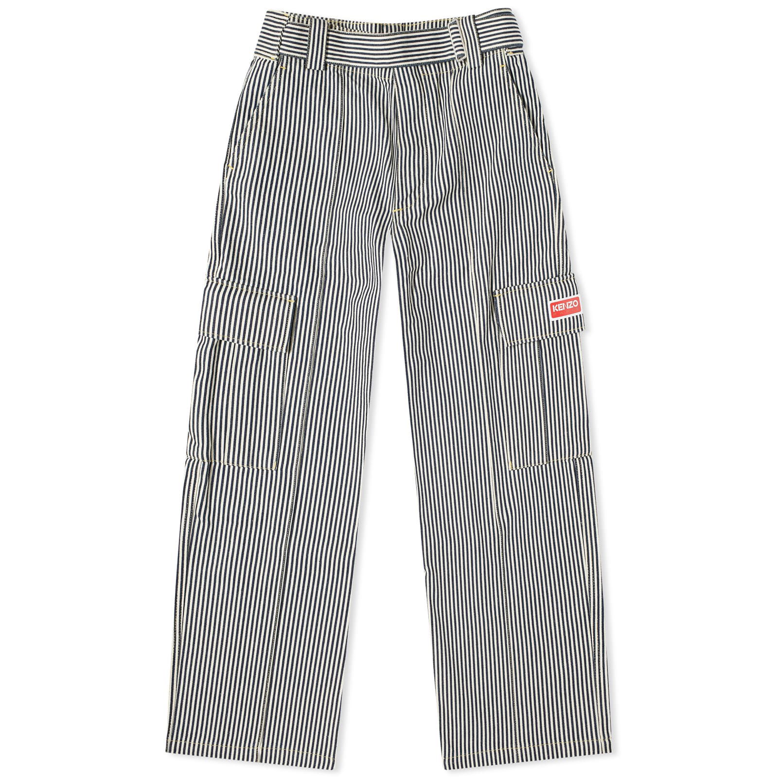 Striped Army Straight Jeans