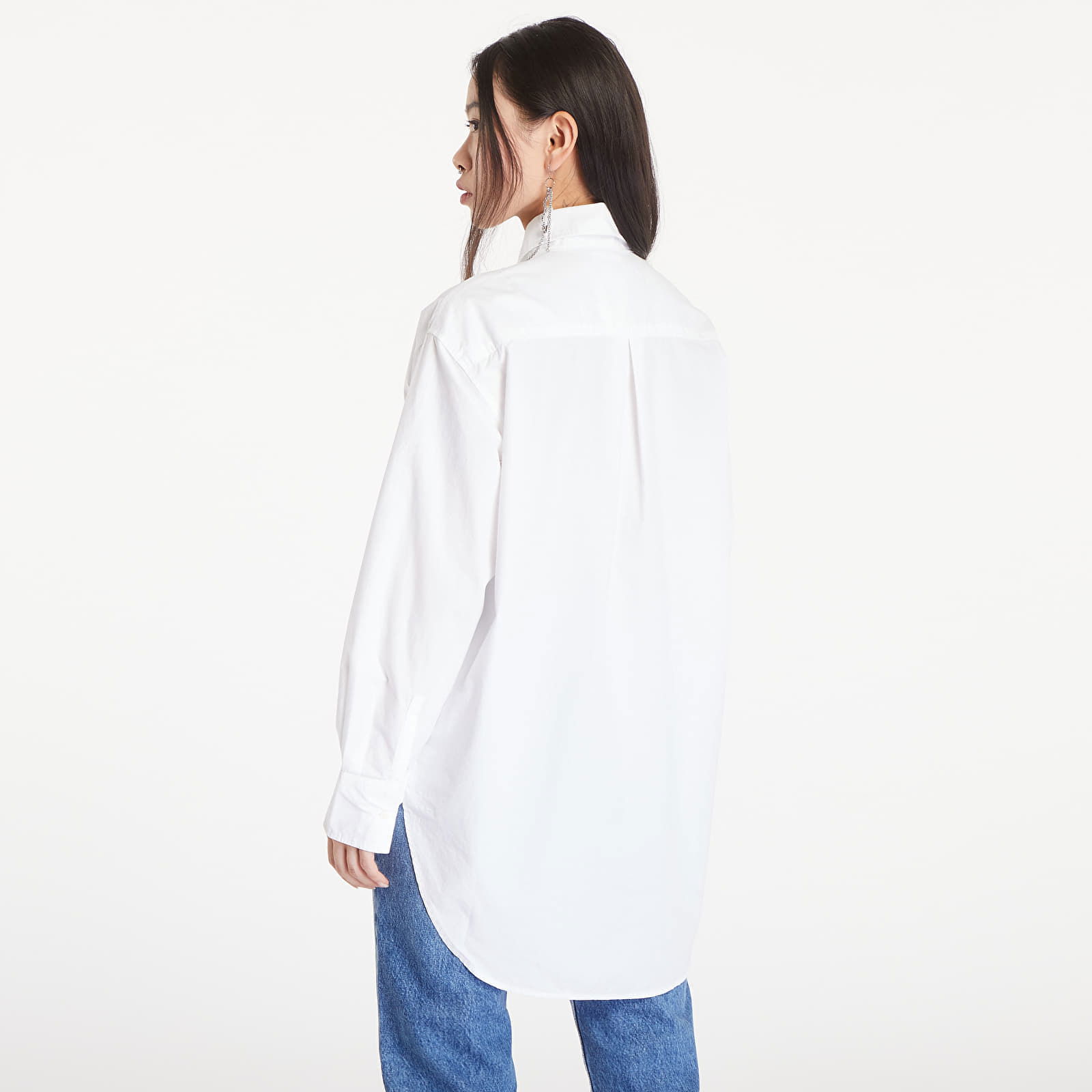 Long Cotton Utility T-Shirt Bright White