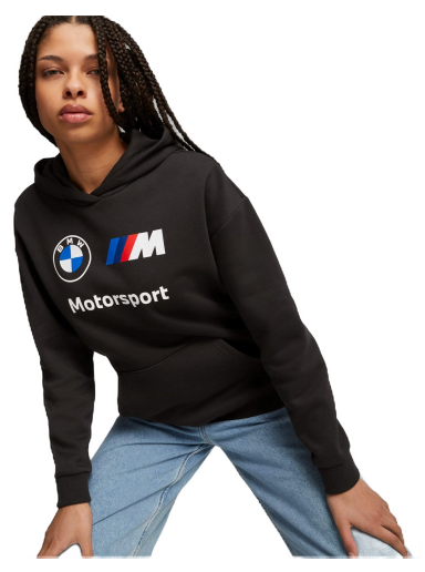 BMW M Motorsport Essentials Hoodie Damen, Schwarz, Größe: L, Kleidung