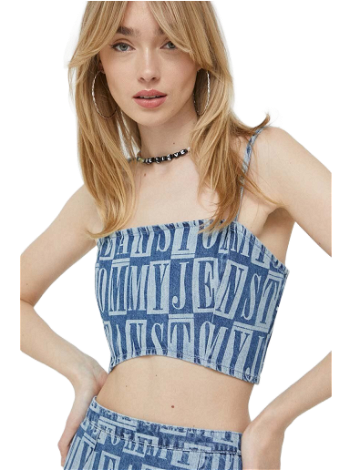 Tommy Hilfiger Denim Crop Top With Spell Out Print DW0DW15216.PPYX