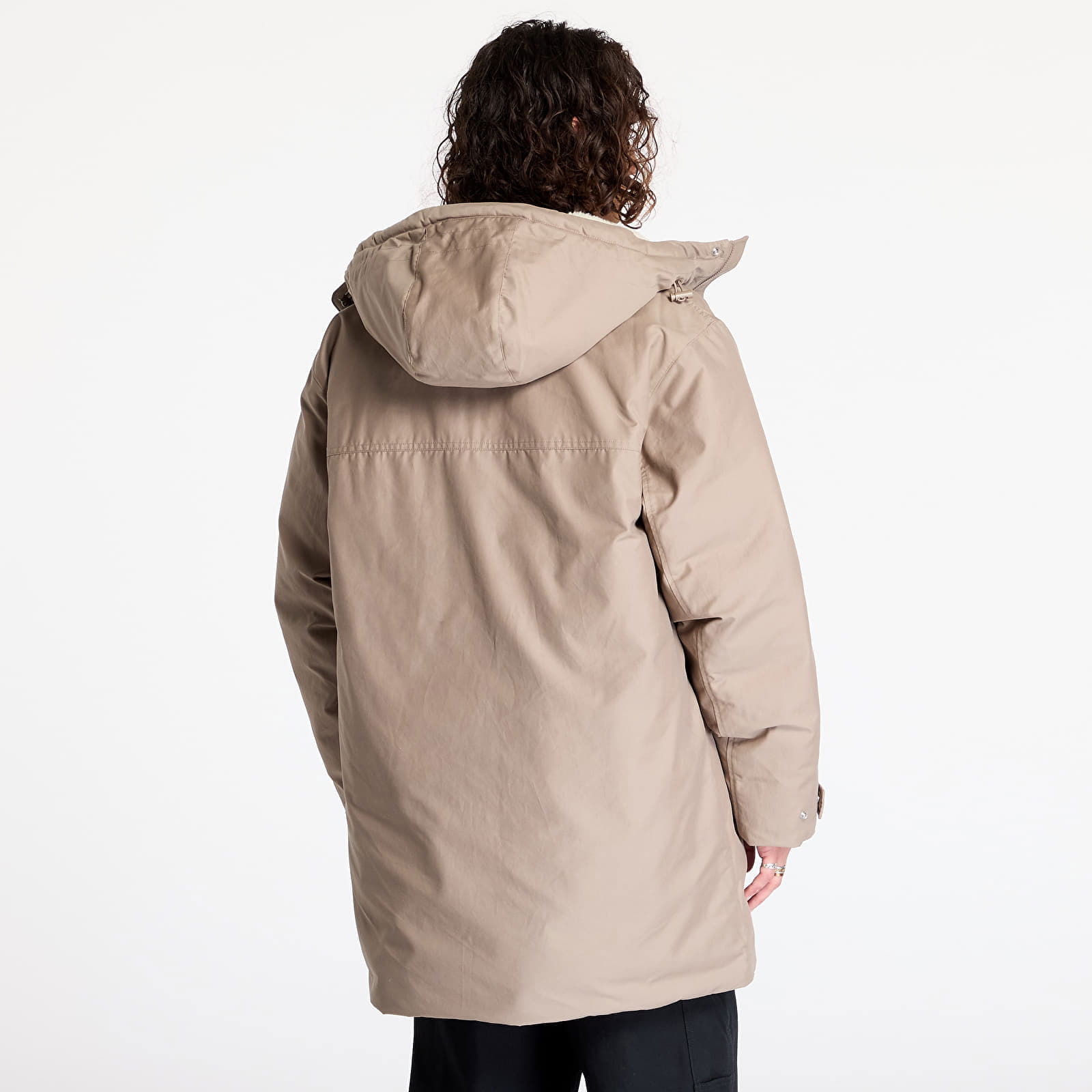 Warm Cotton Nylon Parka Gray