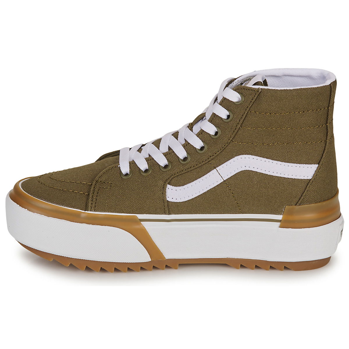 Sk8-Hi Tapered Stacked "Canvas Dark Olive" W