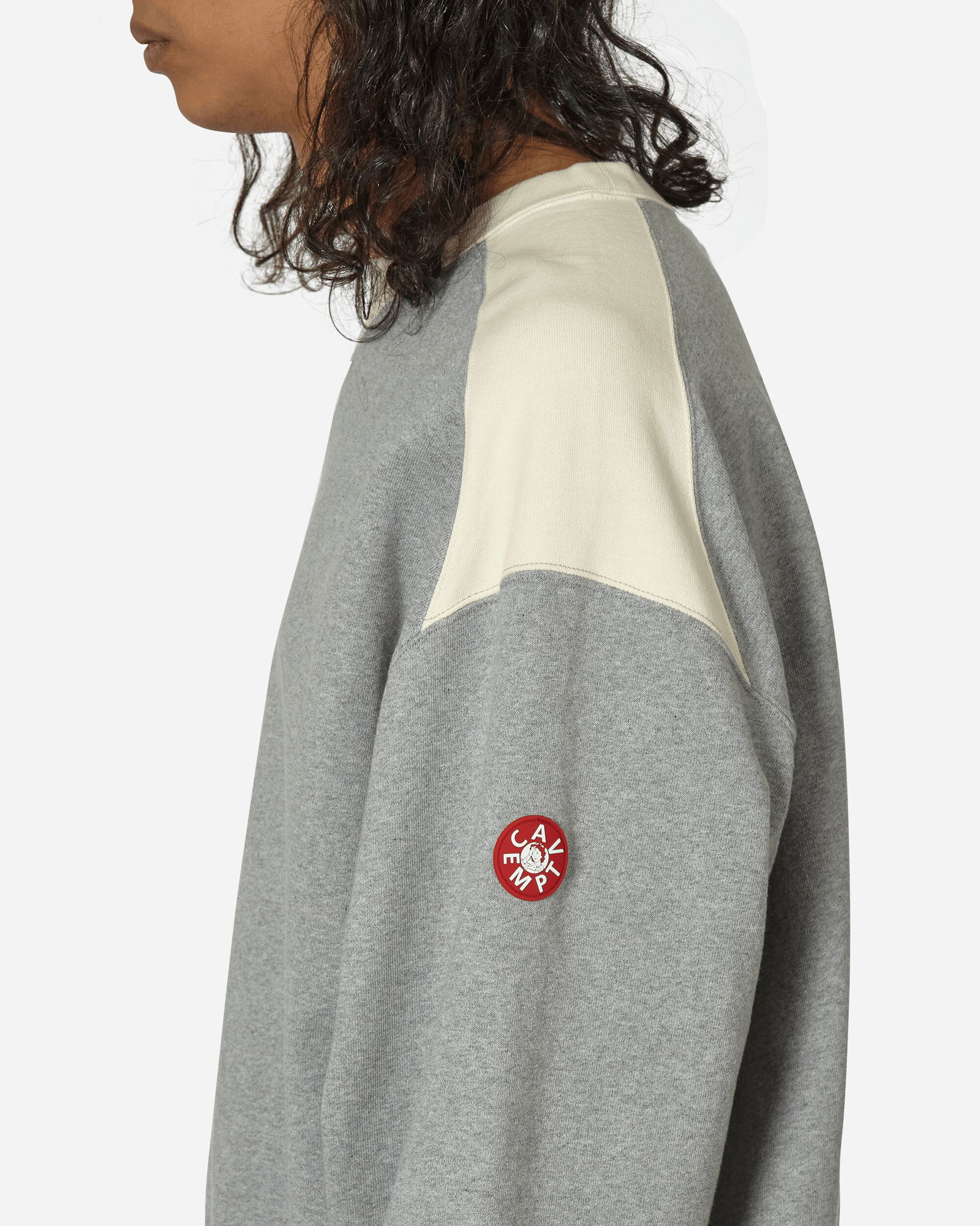 Panel Shoulder Crewneck Sweatshirt Grey