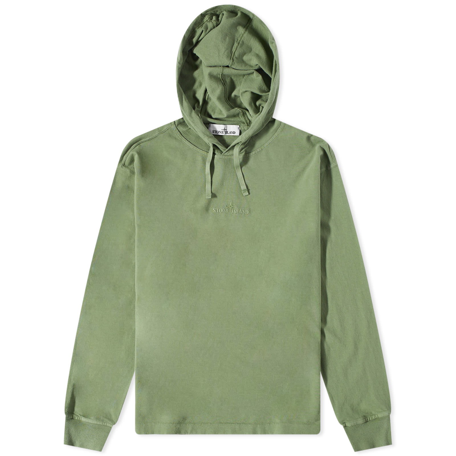 Embroidered Logo Lightweight Hoodie Sage