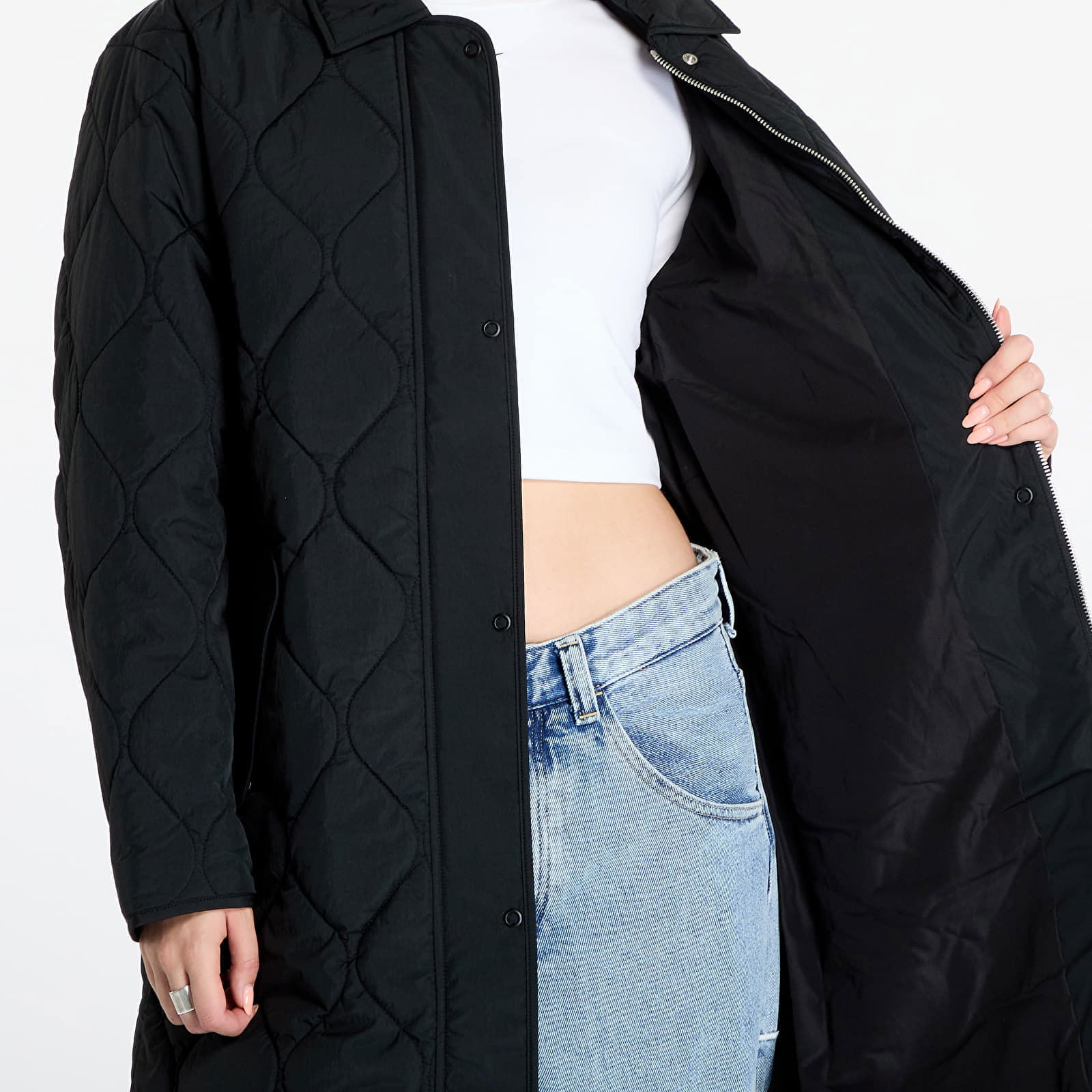 Onion Quilt Coat Jacket Black